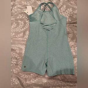 Zella girls romper in teal color size L (10/12) NWT
